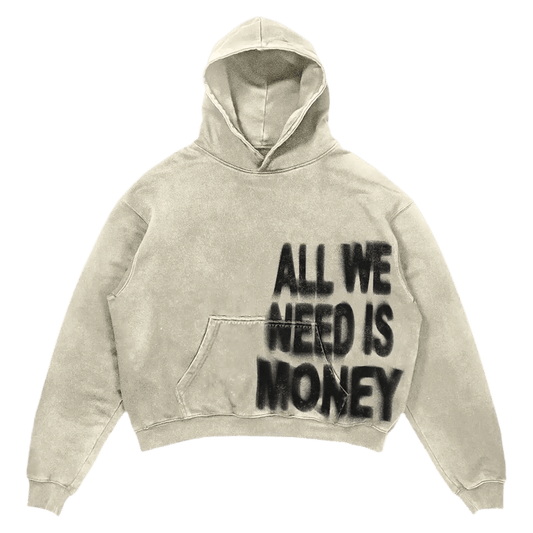 All We Need Is Money Graffiti Vintage Hoodie